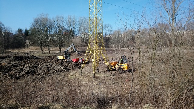 Powstaje niecka, która wypełni się wodą i będzie stawem z roślinami i wodnymi zwierzętami