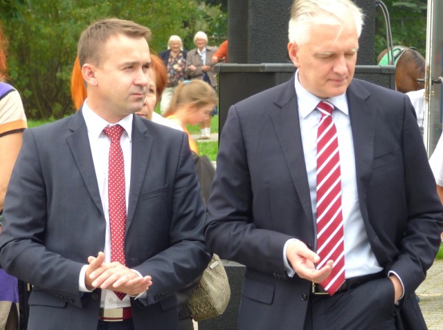 Poseł Jarosław Gowin (z prawej) gościł na sobotnim festynie w Busku-Zdroju.