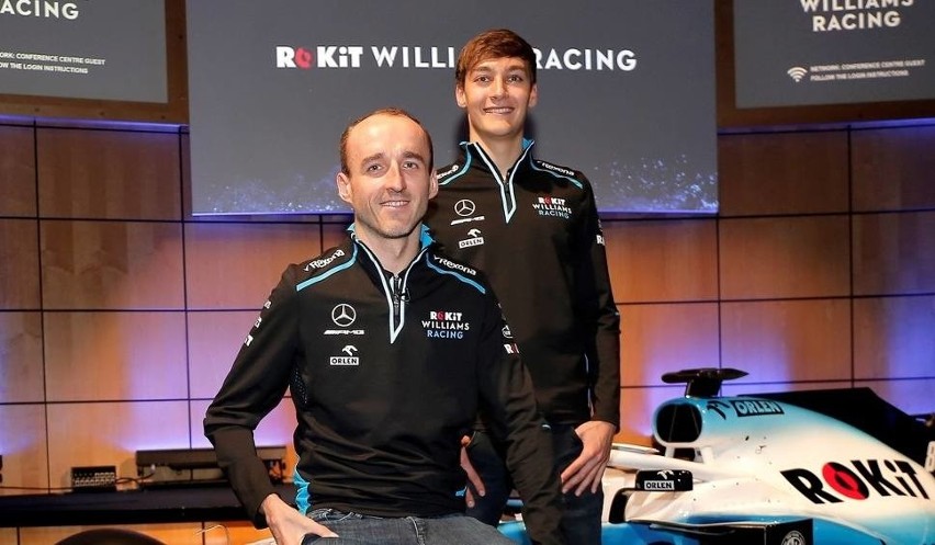 Na zdjęciu: Robert Kubica i George Russell. Formuła 1 2019....