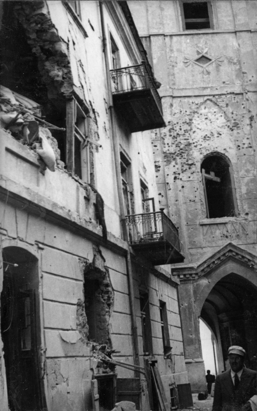Lublin po bombardowaniach we wrześniu 1939 r....