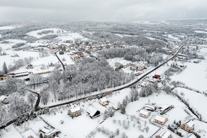 Śnieżny krajobraz w Krzywczy k. Przemyśla, 21 bm. Minionej...