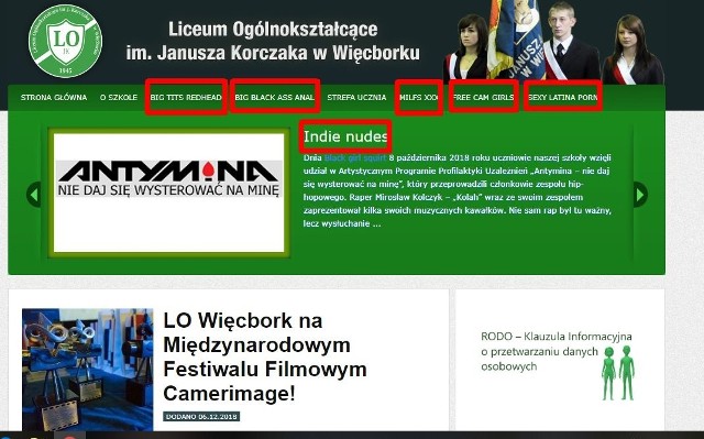 Parokrotnie już zdarzyło się, że po otwarciu strony ukazywały się zakładki do treści zdecydowanie nieodpowiednich dla uczniowskich oczu, lecz zdolnych uszczęśliwić najwybredniejszych koneserów gatunku.