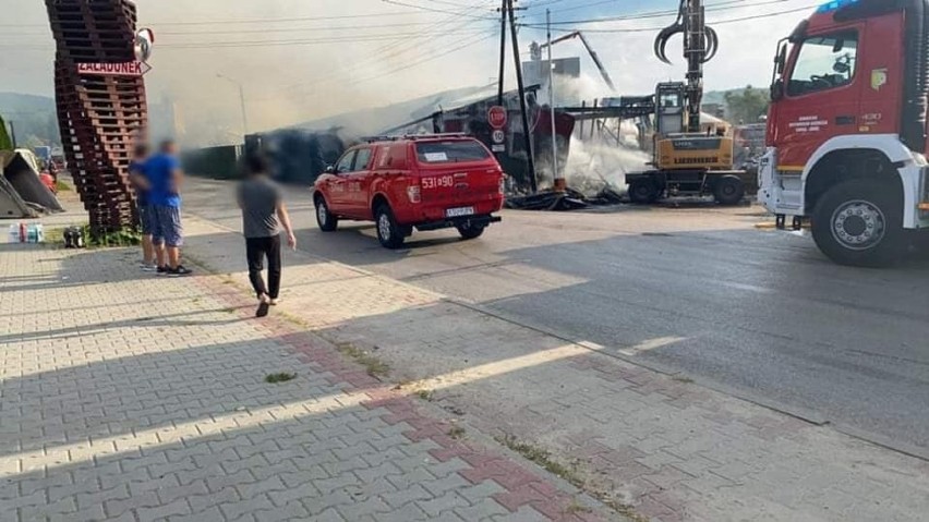 Groźny pożar tartaku w Bystrej Podhalańskiej 