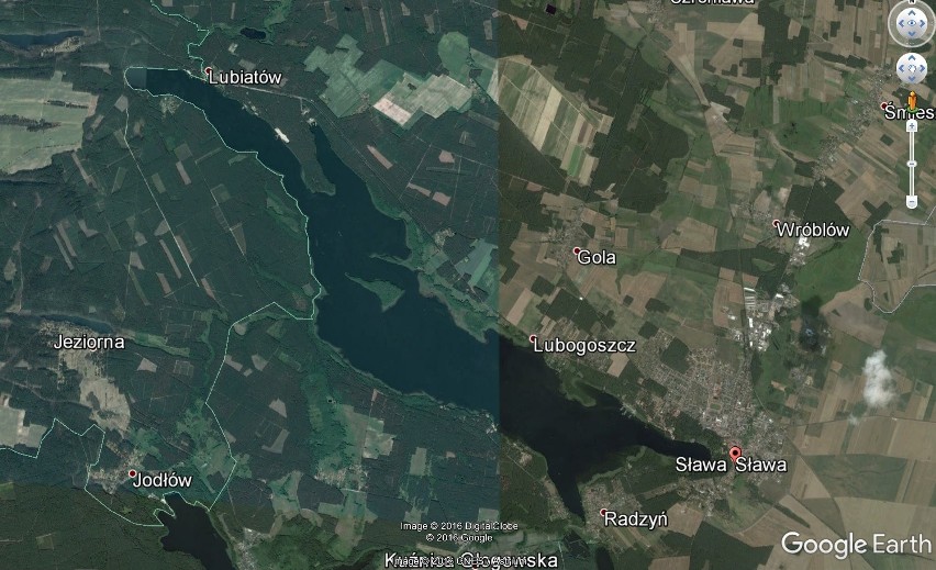 Jezioro w Sławie.