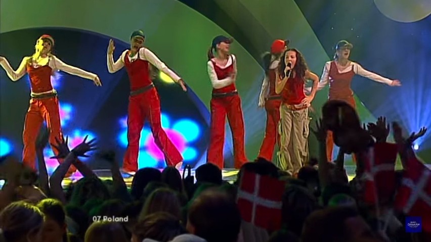 Kasia Żurawik podczas Eurowizji Junior w 2003 roku...