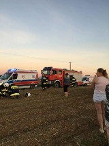 Wypadek w miejscowości Łakno pod Chodczem [zdjęcia]