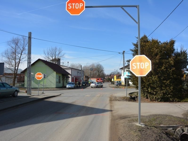 Wypadek na skrzyżowaniu w Markowej.