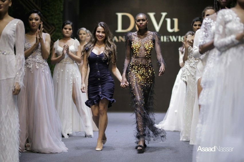 Diana Walkiewicz podczas pokazu mody w Dubaju. Podczas...