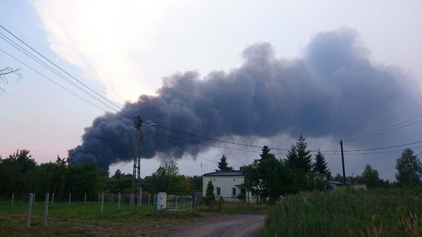 Pożar hali w Zawierciu