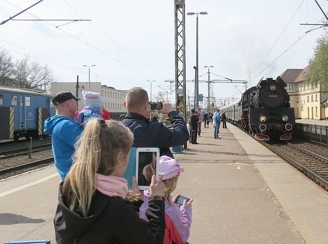 Pociąg "Piernik"  w Inowrocławiu.