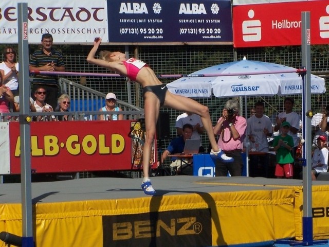 Irina Gordiejewa dwa lata temu w Eberstadt uzyskała wynik 202 cm.