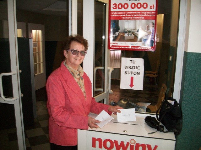 Pani Bronisława Bosek bierze udział w loterii Nowin już  od samego początku.