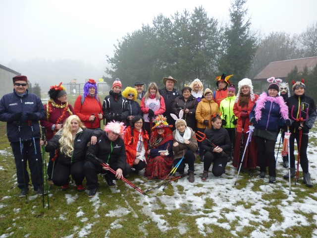 Karnawałowy nordic walking w Jaworznie-Jeziorkach