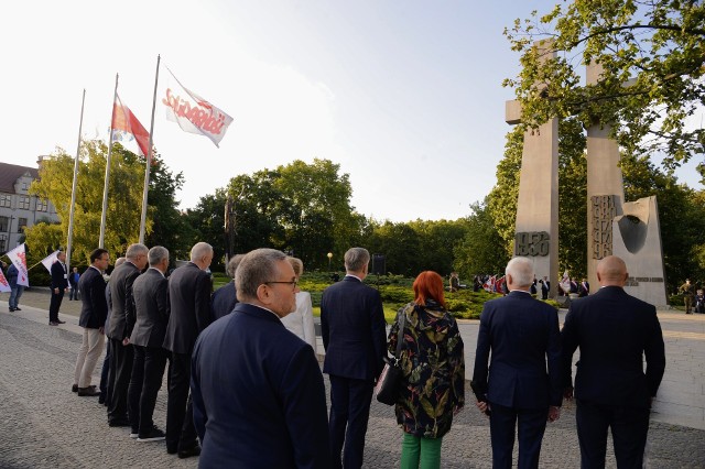 Przy pomniku Poznańskiego Czerwca 1956 r. uczczono rocznicę podpisania porozumień w Gdańsku