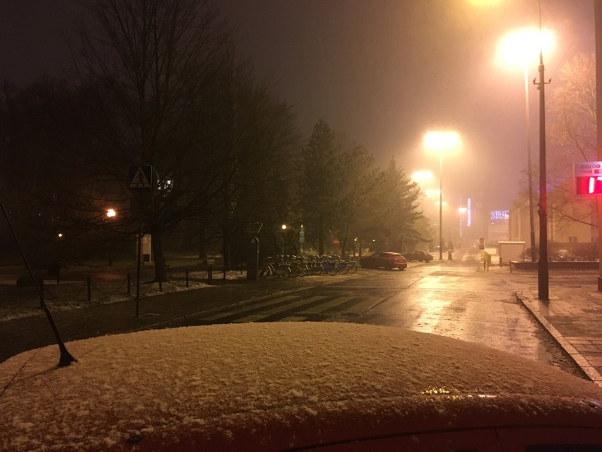 Pogoda w Łodzi i regionie. Spadł pierwszy śnieg [ZDJĘCIA]