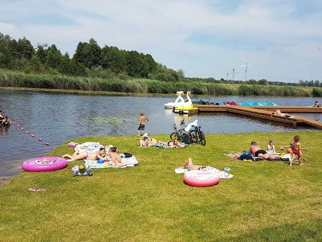 Tak wygladało kąpielisko i plaża nad Jeziorem Kozienickim w piątek 26 czerwca.