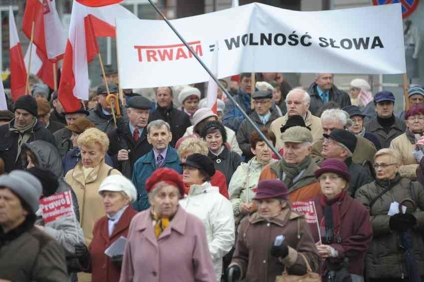 Nie oddamy wam Telewizji Trwam! Demonstracja w Opolu