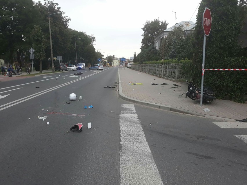 Grajewo. Wypadek motocyklisty na skrzyżowaniu ul. Wojska...