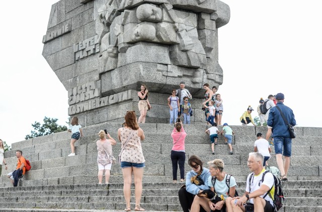 Tłumy turystów na Westerplatte 10.07.2021 r.