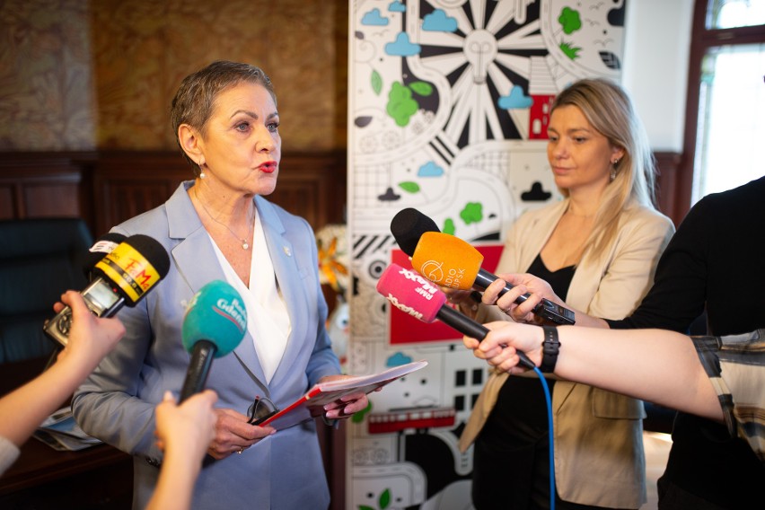 Konferencja prasowa Krystyny Danileckiej-Wojewódzkiej.