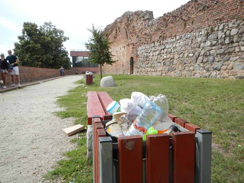 Śmieci pod murami zamku krzyżackiego w Toruniu [zdjęcia]