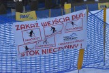 Zakopane. Początek ferii. Miasto puste, stoki zamknięte. Jedyna atrakcja to śnieżna górka 