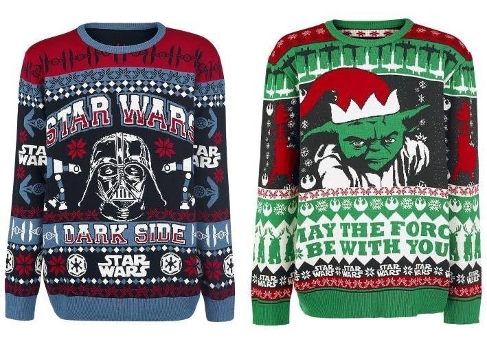 Czyli świąteczny sweter z Yodą lub Vaderem. Cena za sztukę...