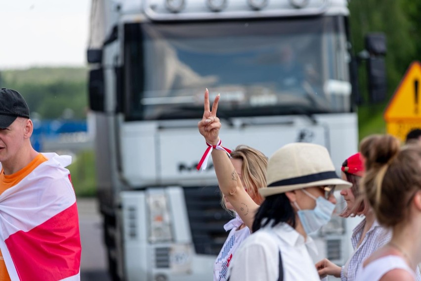 Protest na granicy polsko - białoruskiej