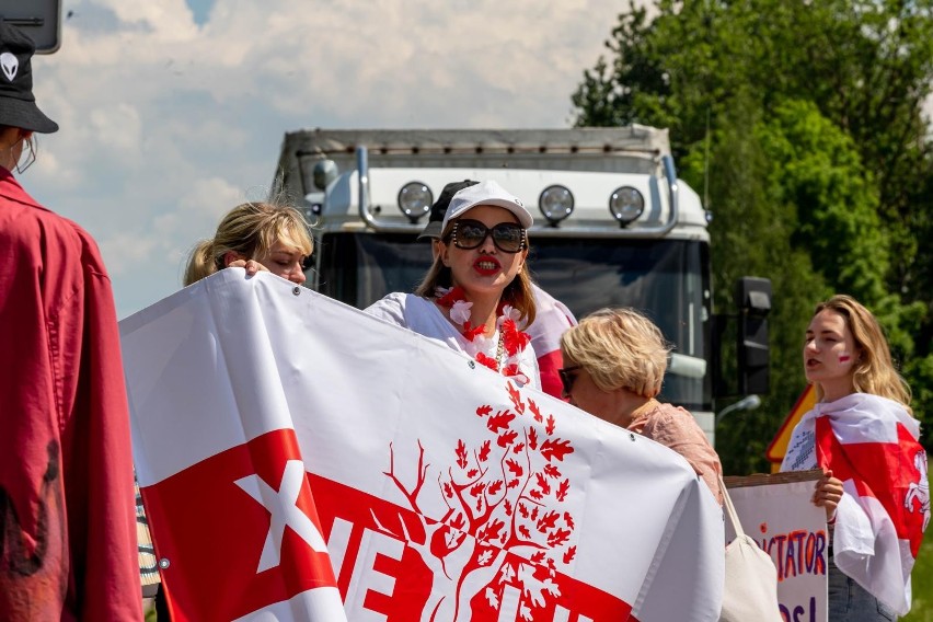 Protest na granicy polsko - białoruskiej