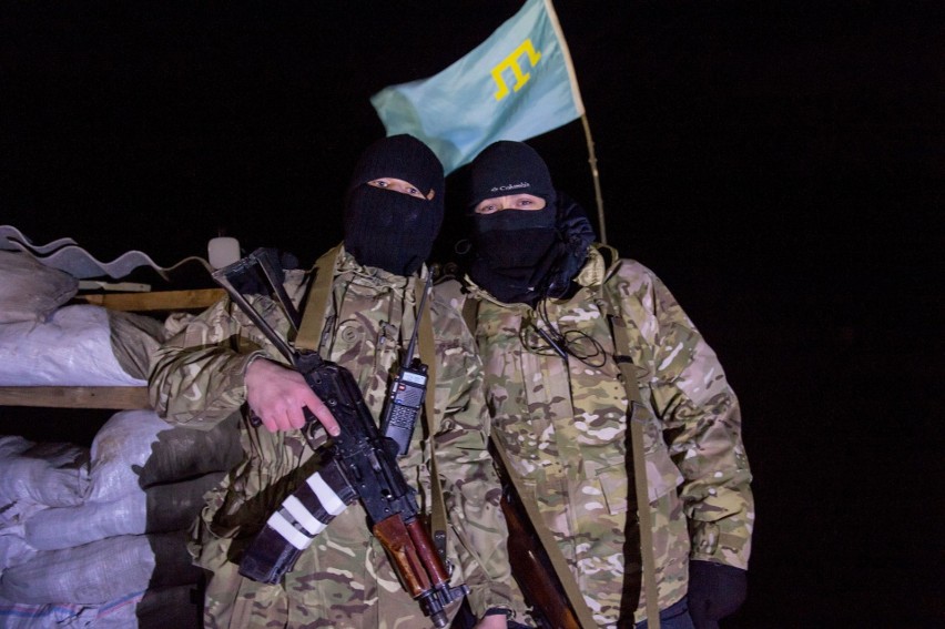 Tatarzy Krymscy na posterunku kontrolnym