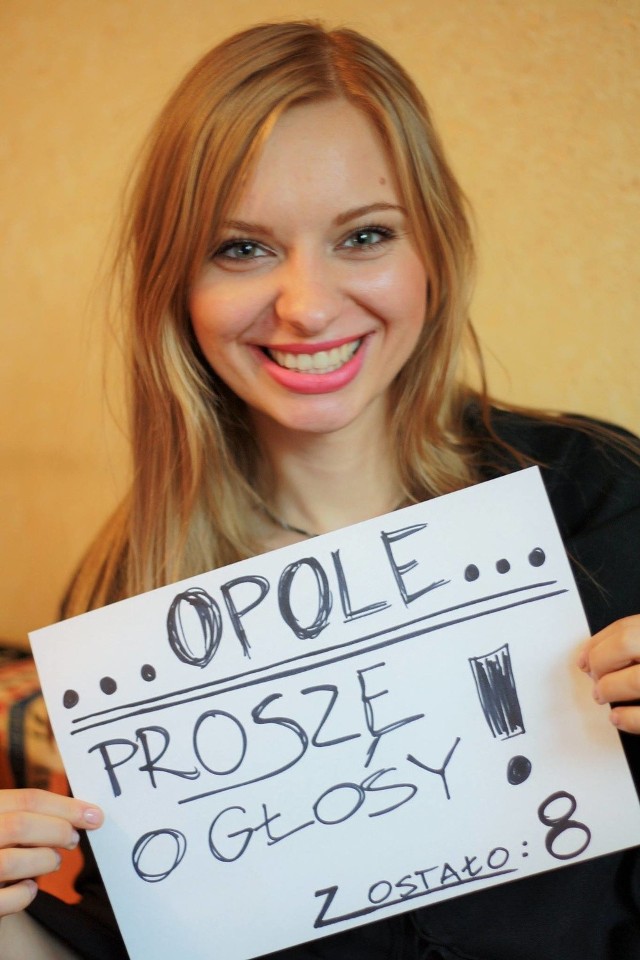 Agnieszka Adamczewska ma szanse na debiut w Opolu, ale potrzebuje głosów internautów.