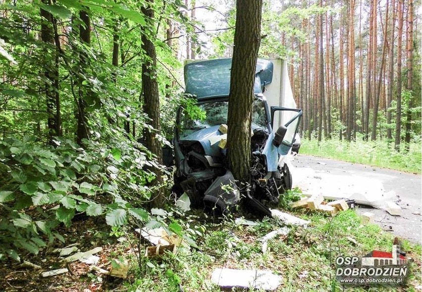 Wypadek między Klekotną i Kolonią Łomnicką.