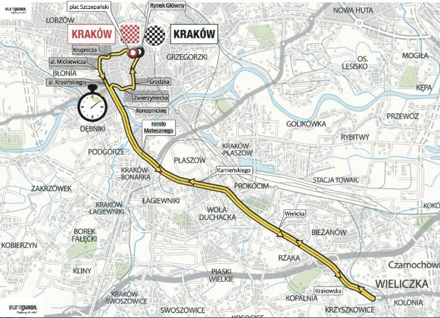 Tę trasę pokonają kolarze podczas VII etapu Tour de Pologne, kt&oacute;ry odbędzie się w Krakowie.