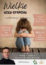 "Wielkie oczy strachu" w Kielcach. Gościem spotkania będzie ksiądz Rafał Główczyński, znany jako „Ksiądz z osiedla" 