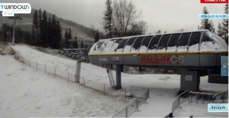 Warunki narciarskie w Beskidach: narciarze tylko na Białym Krzyżu  [WIDOKI Z KAMEREK]