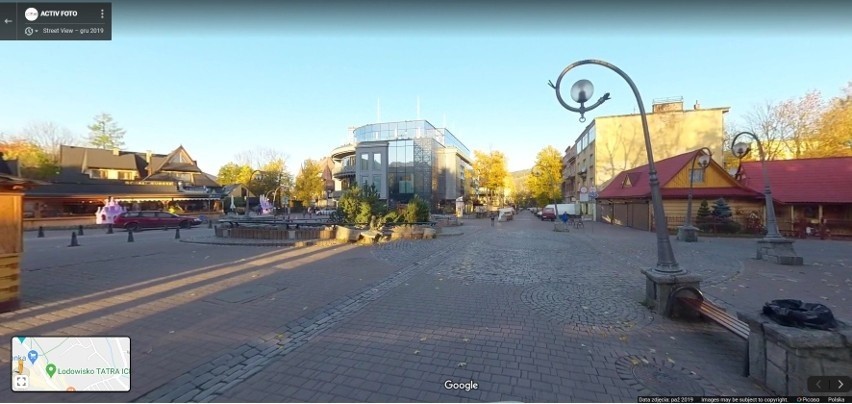 Krupówki kiedyś i dziś w Google Street View