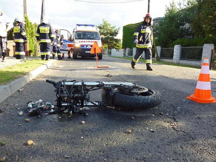 Wypadek motocyklisty w Pilchowicach