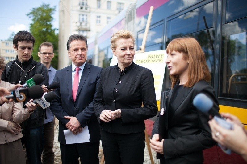 Prezydent Hanna Zdanowska i prezes MPK Zbigniew Papierski...