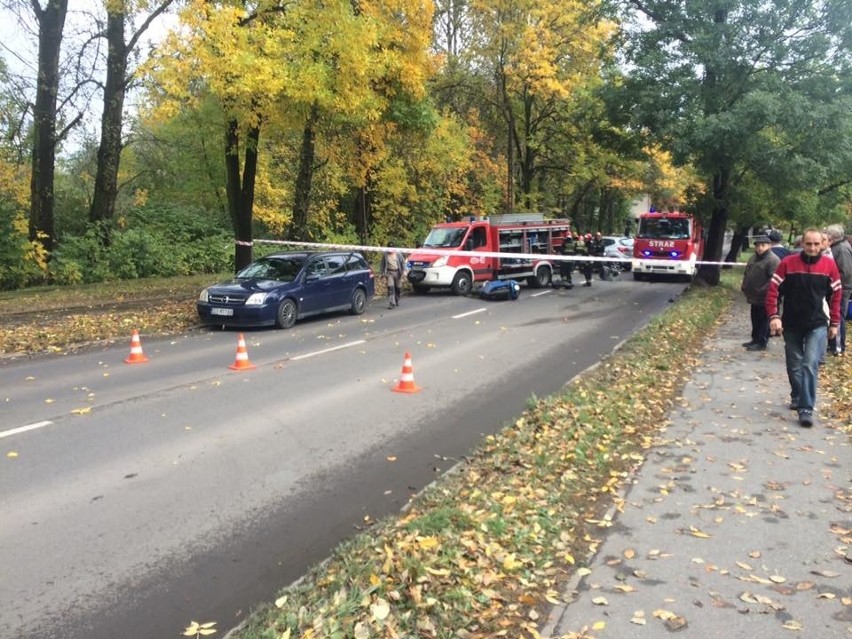 Wypadek motocyklisty w Bytomiu. Motocyklista trafił do szpitala