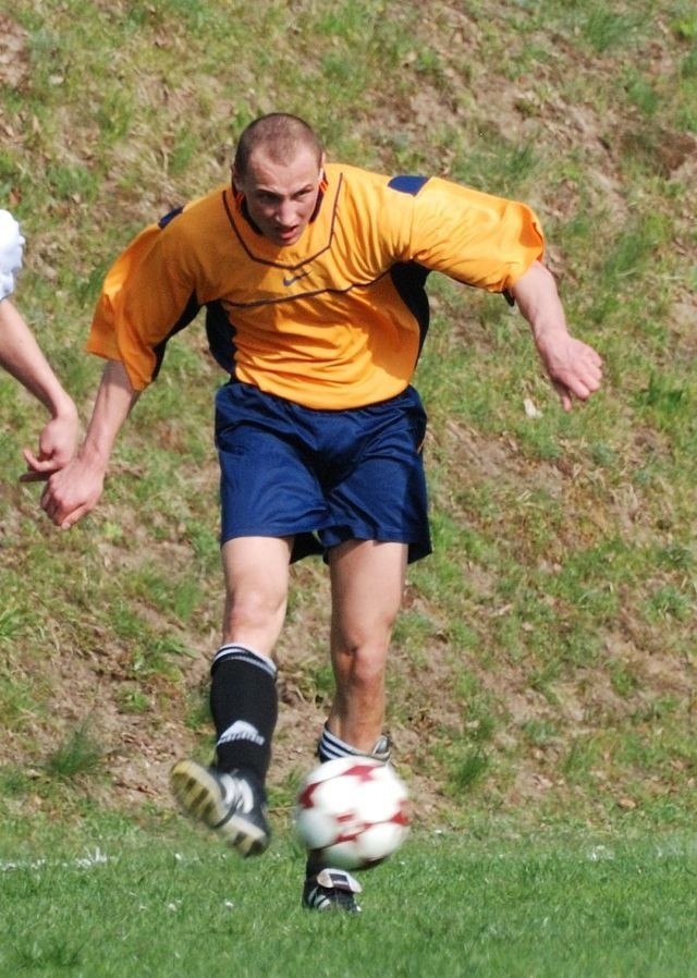Bartosz Kosek zdobył trzy gole dla Gryfa.