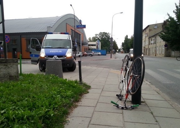 Wypadek rowerzysty na ul. Wólczańskiej