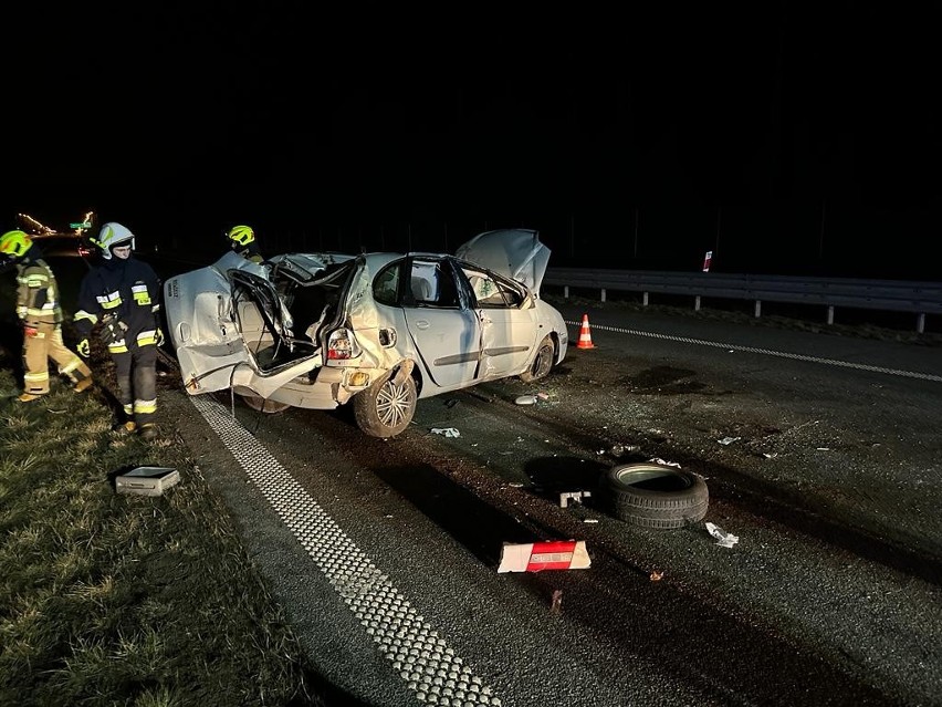 Wypadek na S8, w miejscowości Poręba-Kocęby, 26.02.2023