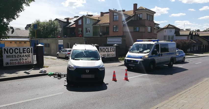 Wypadek z udziałem rowerzysty na ul. Gdańskiej. Poszkodowany 81-latek 