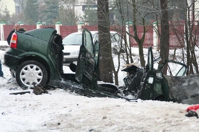 Wypadek na drodze z Torunia do Łubianki