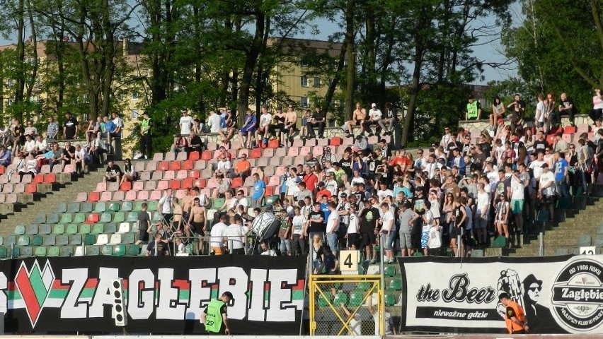 Kibice na meczu Zagłębie Sosnowiec - UKP Zielona Góra 0:2