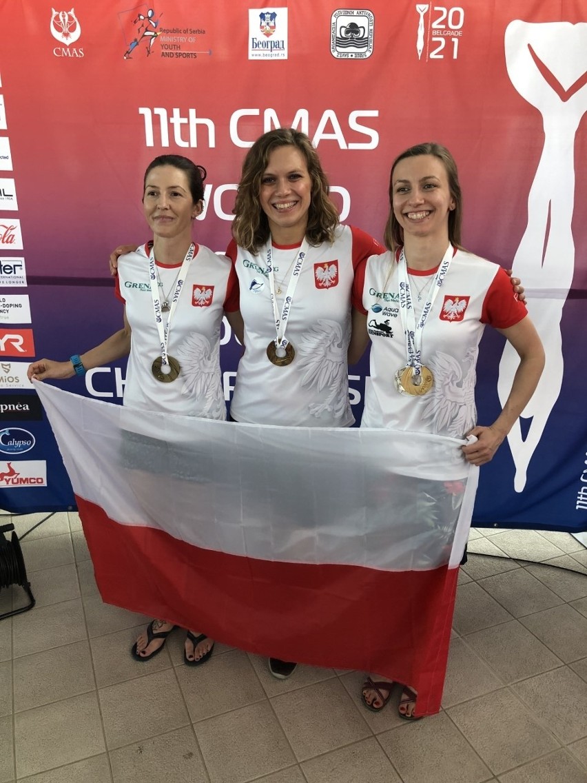 Agnieszka Kalska prezentuje brązowy medal MŚ z zawodów w...