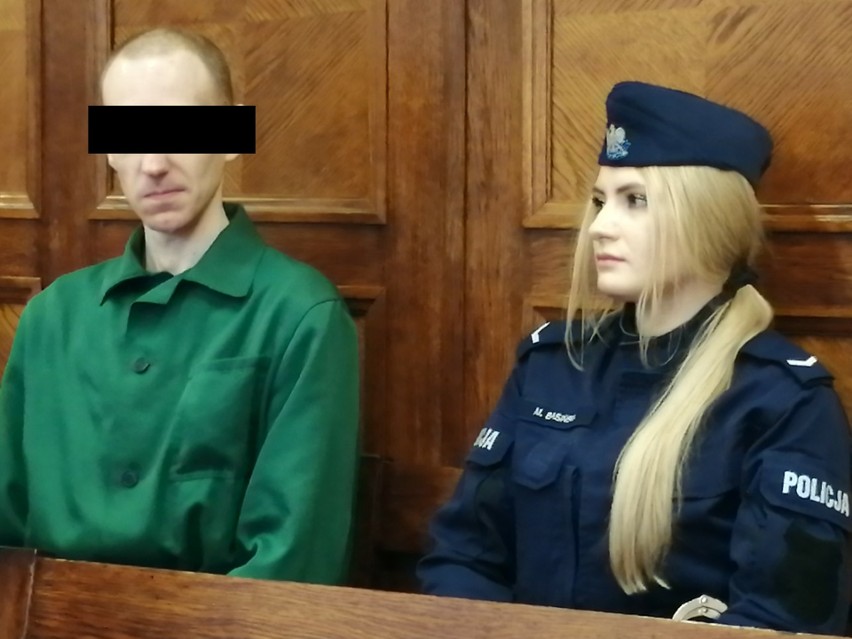 Oskarżony Bartosz K. na ławie oskarżonych podczas rozprawy w...