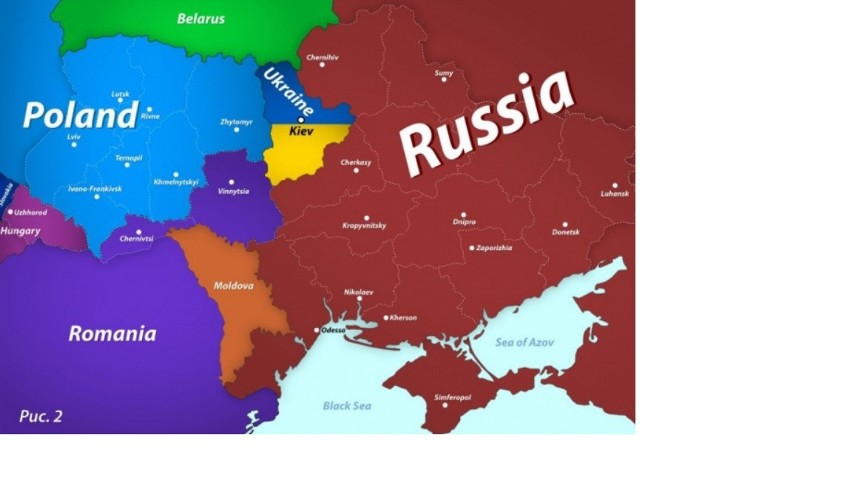mapa opublikowana przez Miedwiediewa