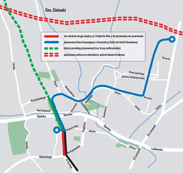 Mieszkańcy wywalczyli, że miasto - wraz z nową linią tramwajową - nie wybuduje drogi aż po ul. Bratysławską