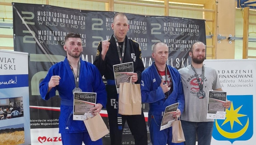 Dwa medale Bartłomieja Miniszewskiego na Mistrzostwach Polski BJJ Służb Mundurowych GI oraz NO-GI
